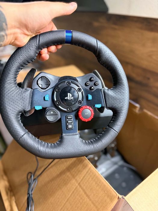 Logitech G29 + скоростен лост + хидравлична ръчна спирачка