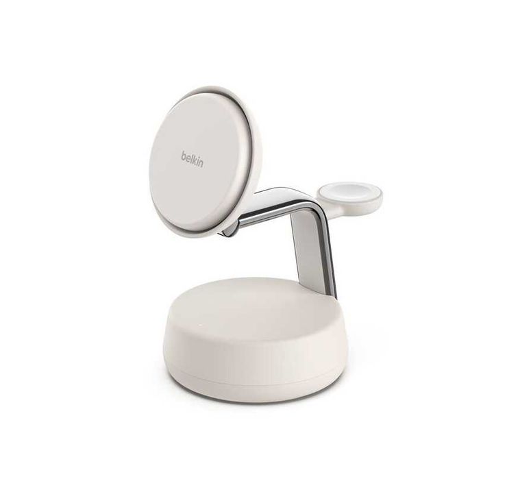 ( Беспроводное ЗУ BELKIN 25W Qi2 3-in-1 Wireless Charging Stand Sand