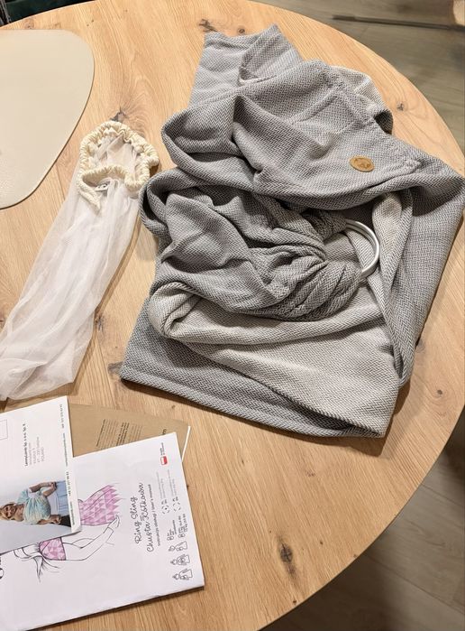 Sling cu inele Lennylamb - Herringbone Grey