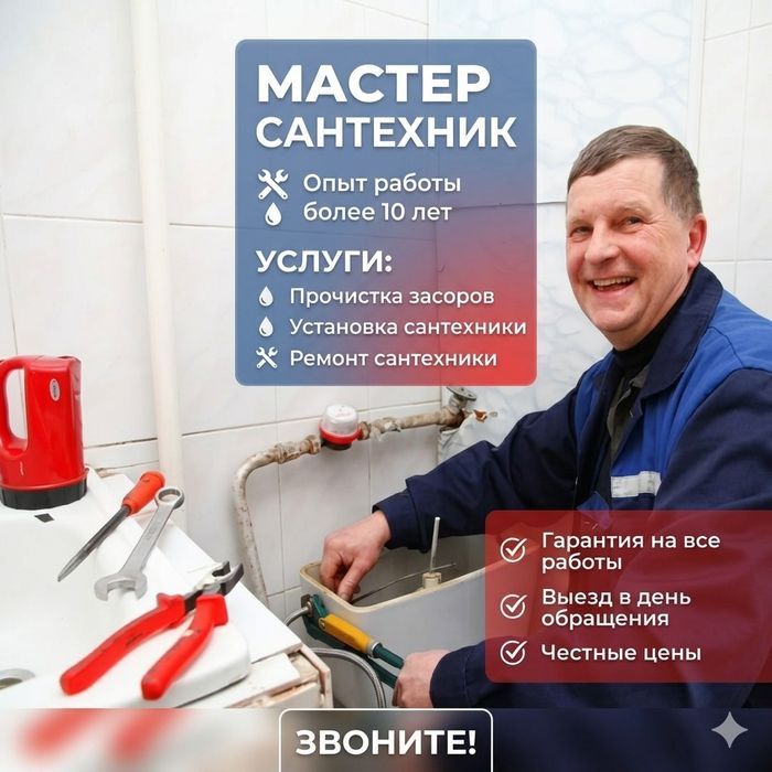 Сантехник срочный выезд без предоплаты недорого