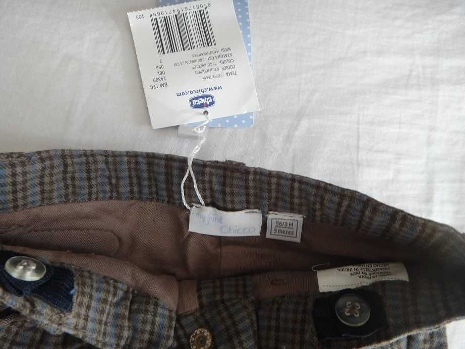 Нов Бебешки комплект Chicco за момче, размер 56, 0-3 месечно