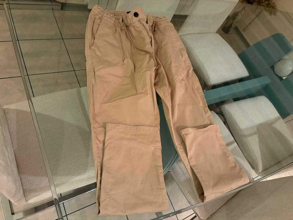 Комплект бежови къси и дълги панталони Pause Jeans и тениска Zara