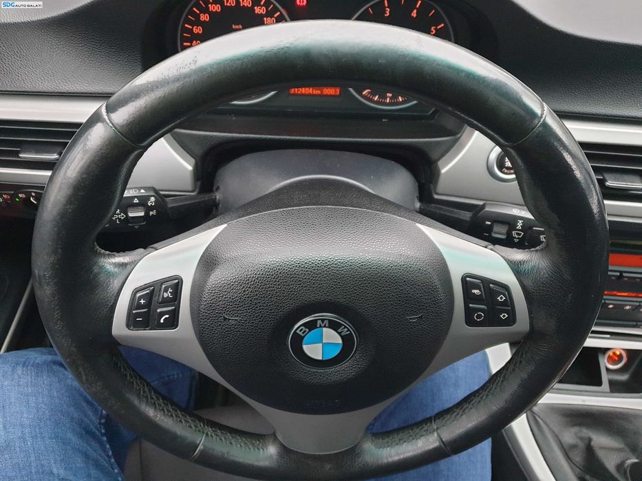 Volan 3 Spite Piele cu Comenzi FARA Airbag BMW Seria 3 E90 E91 2004 - 2011 [K9313]