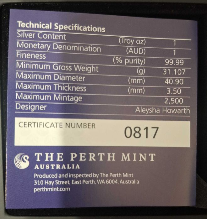 Продавам рядка Австралийска сребърна монета