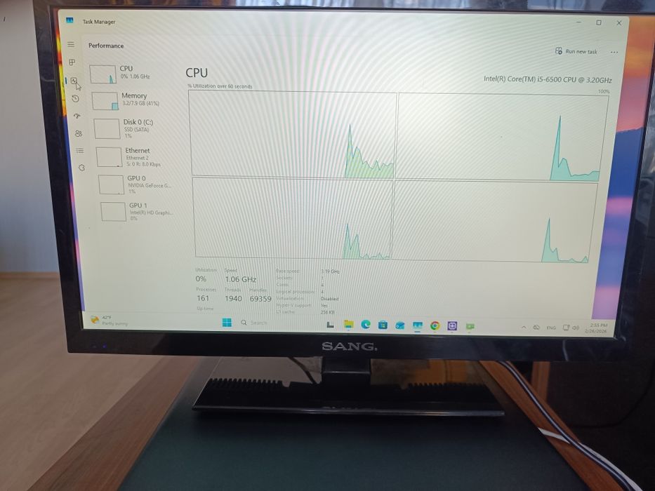 HP Elite desk 800 G3 I5 6500/8gb ddr4/ssd