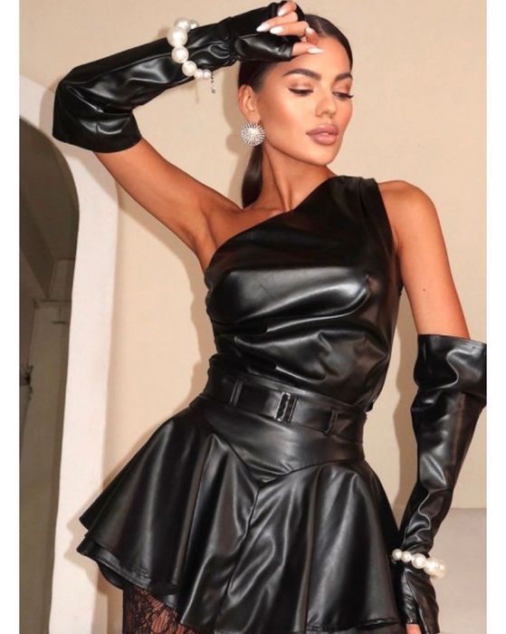 Кожен Гащеризон с ръкавели С размер