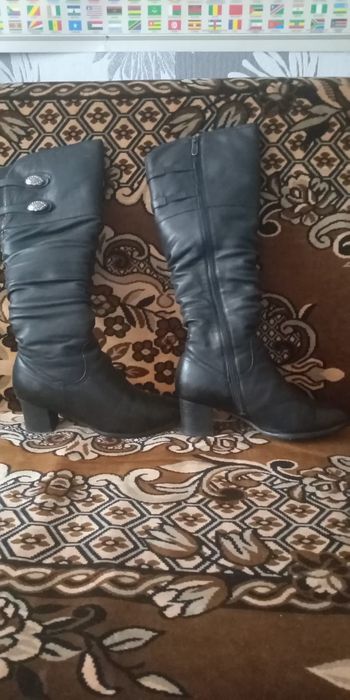 Сапоги зимние натуральная кожа цигейка