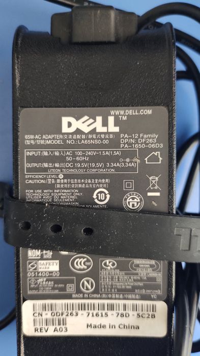 Dell ноутбук, зарядные устройства (Оригинал)