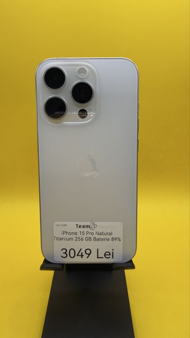 iPhone 15 Pro  256 GB White Titanium Sănătate Baterie 89%