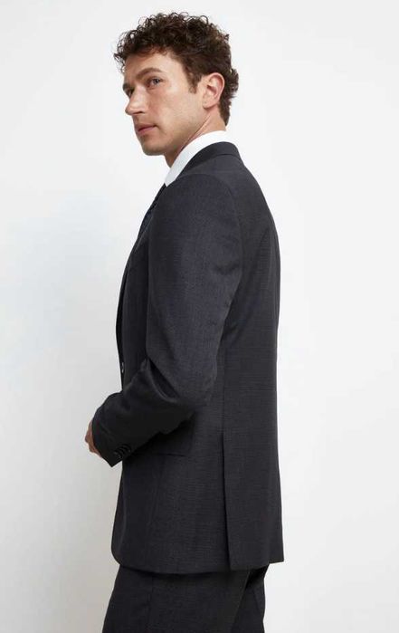 Sacou blazer 40 L slim Massimo Dutti NOU lana Finest Italian albastru