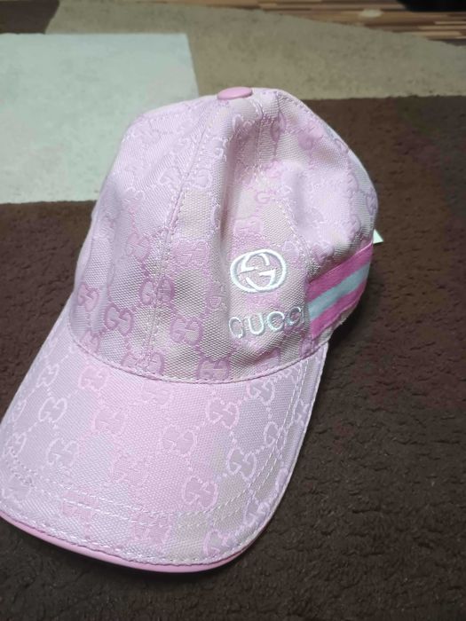 Șapcă GUCCI – Model GG Monogram Pink (Full Set)
