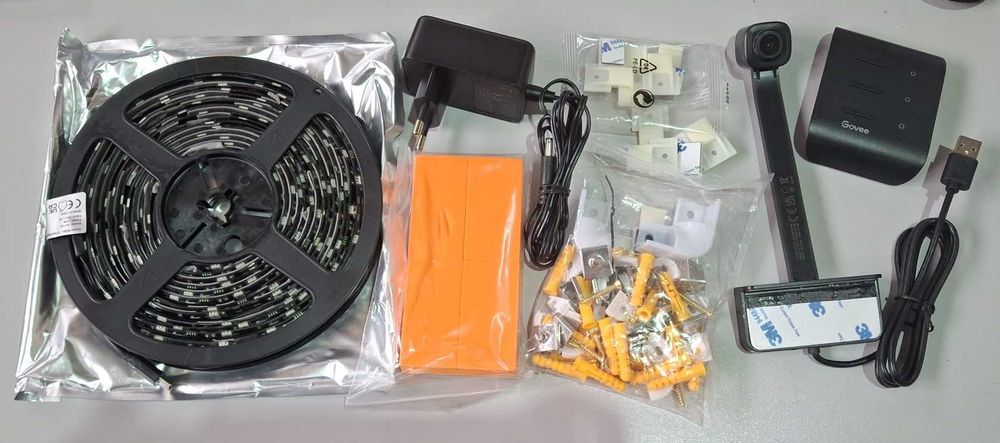 Banda LED TV RGBIC Govee H6199, cu WiFi, compatibil Alexa si Google