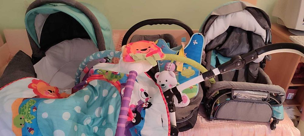 Бебешка количка 3 в 1 + активна гимнастика