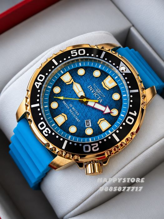 INVICTA Abyss Blue/Gold 48 mm, Инвикта нов мъжки часовник