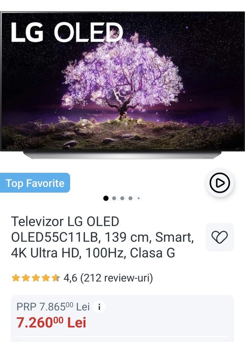 TV  Oled LG 55C11LB