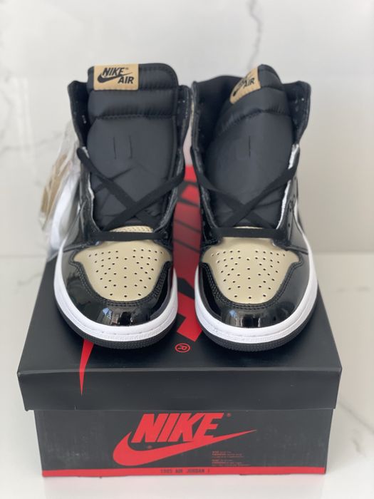 Air Jordan 1 Retro High Patent Gold Toe Full Box VerificareColet 36-45
