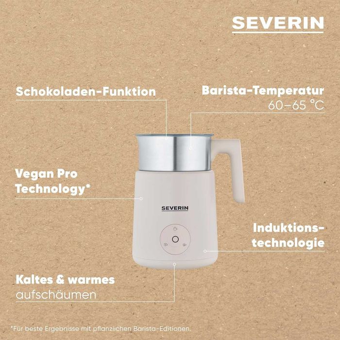 Пенообразувател за мляко Severin (SM 3589) 500W, 3 програми