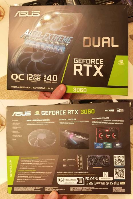 Placa video folosita ASUS 3060 DUAL V2 LHR 12GB GDDR6 inca in garantie