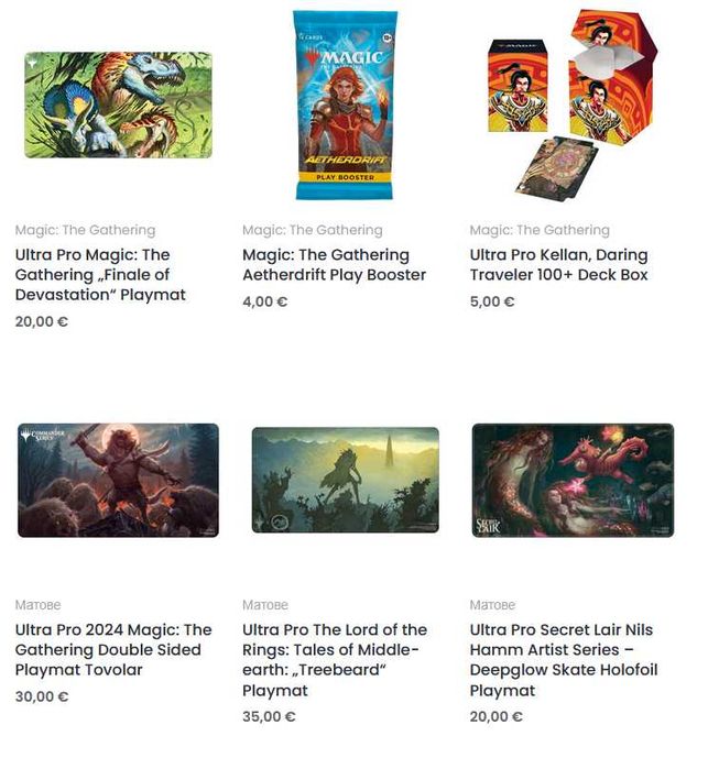 Flesh and Blood, Magic: The Gathering, Pokemon, Star Wars: Unlimited