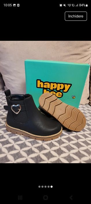 Ghete Fete Noi Toamna-Primavara, Fermoar, Piele întoarsă Marimea 28, H