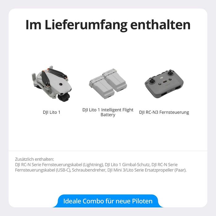 DJI Lito 1 Combo (DJI RC-N3) Two Batteries, НОВО