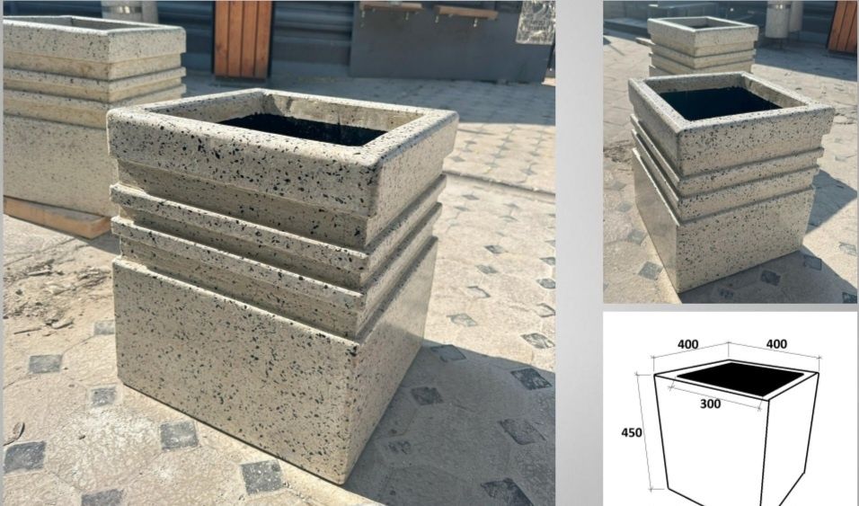 "Гул тувак Beton tuvak – zamonaviy va mustahkam guldon (Restaran/ofis/