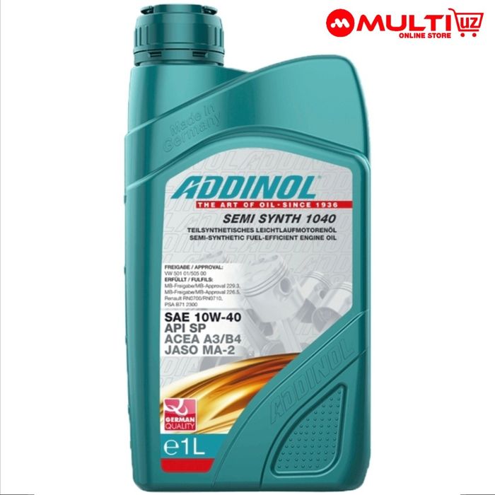 Addinol 10w40 полусинтетическое маторное масло 4л