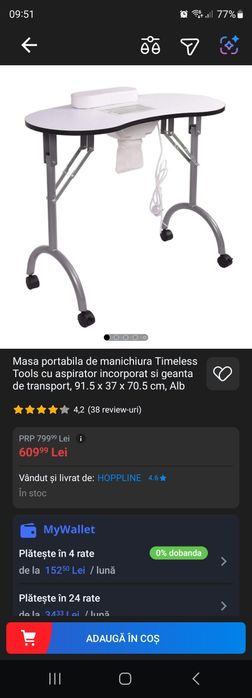 Masa manichiura pliabila