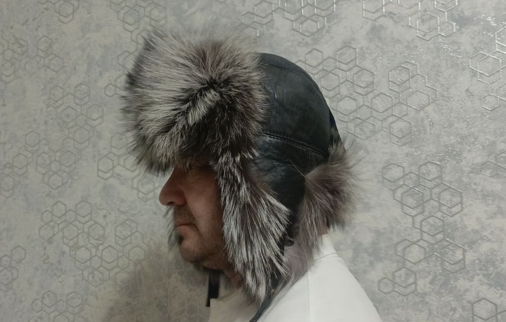 Мужская шапка ушанка натуральная