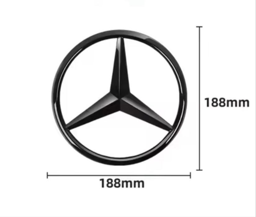 Carcasa Emblema grila Mercedes-Benz 18.8cm negru lucios