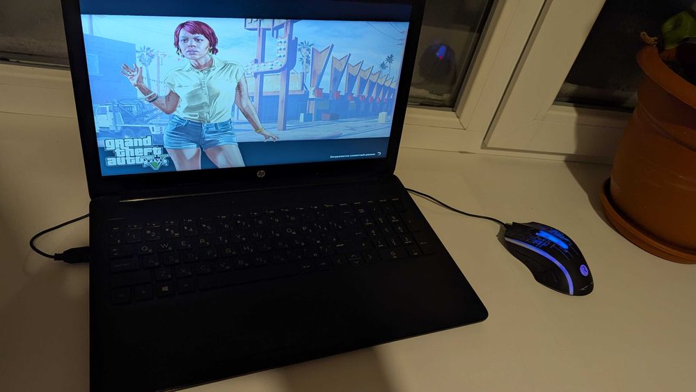 Игровой ноутбук HP не тормозит запускает ГТА 5