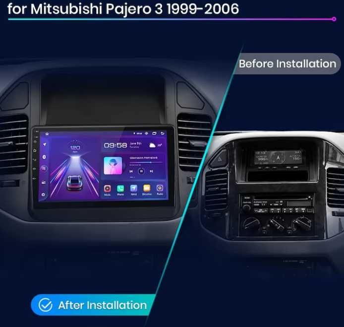9 инчова мултимедия за Mitsubishi Pajero 3 1999-2006 + Подарък камера