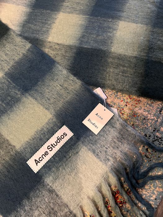 Fular Esarfa Acne Studios Mohair Checked Scarf – Alpaca & Mohair