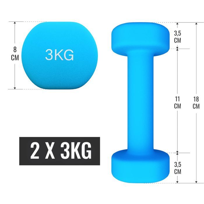Set de gantere fixe pentru Aerobic 12 KG