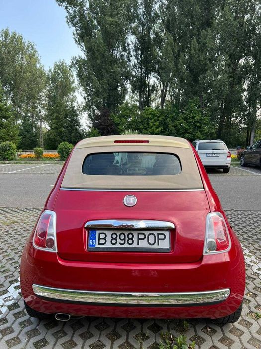 Vand Fiat 500 rosu decapotabil