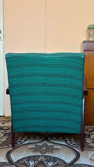 set de 4 fotolii vintage în stil Mid-Century Modern (anii '70-80), verde smarald