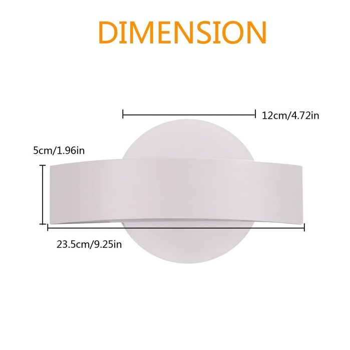 Aplica LED Perete 6W Lumina Calda Design Modern Alba*