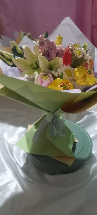 Магнолия из зефира