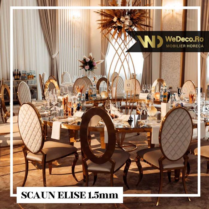 NOU! Scaun Nunta Auriu Evenimente ELISE SUPERIOR - cel mai vandut!
