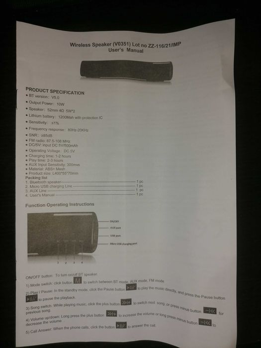 Boxa portabila blootooth