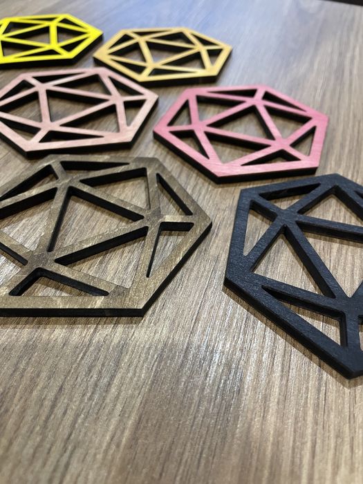 Дървени подложки за чаши