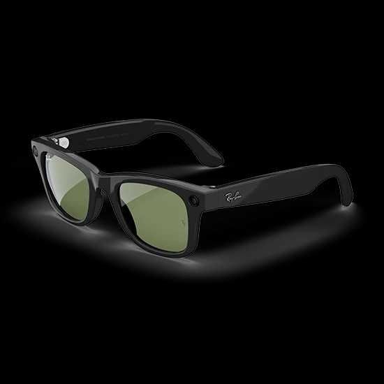 Ray-Ban Meta Wayfarer Gen1 AI Glasses – Shiny Black/G15-Green