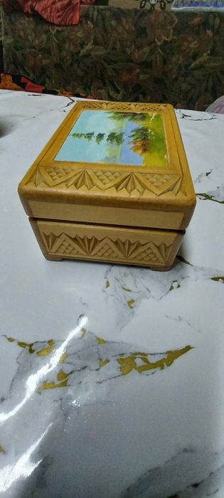 Шкатулка деревянная советская