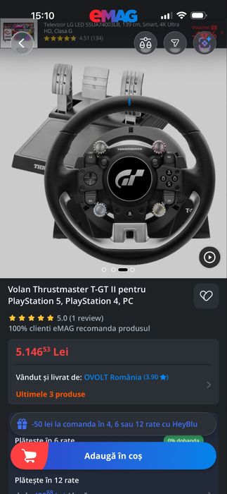 Vand volan pentru PS5-PS4-PC