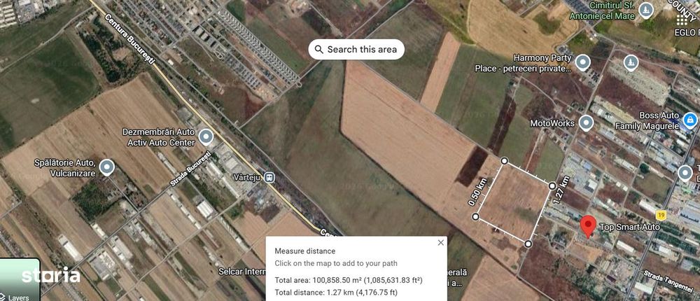 Teren intravilan 47.700 mp Magurele strada Fermei