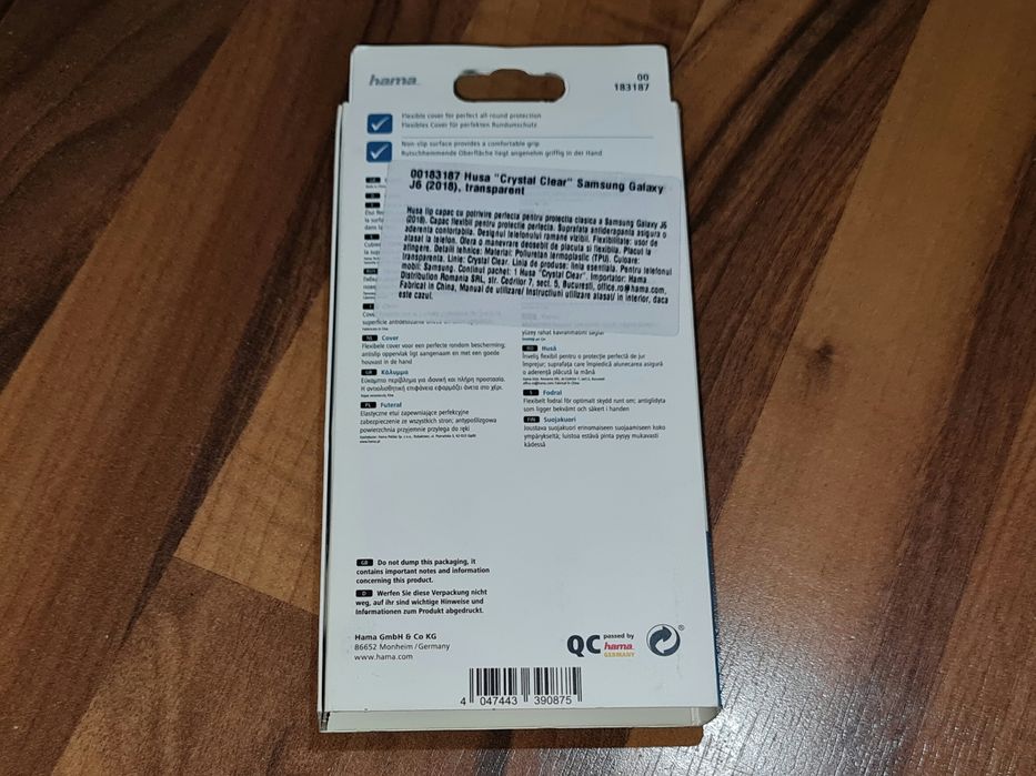 Husa silicon originala Hama Clear Cover Samsung Galaxy J6 2018 J600