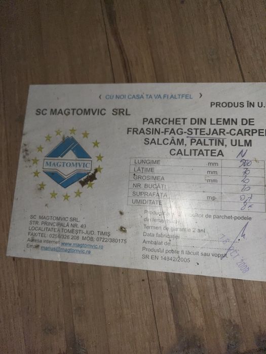Parchet de stejar nou
