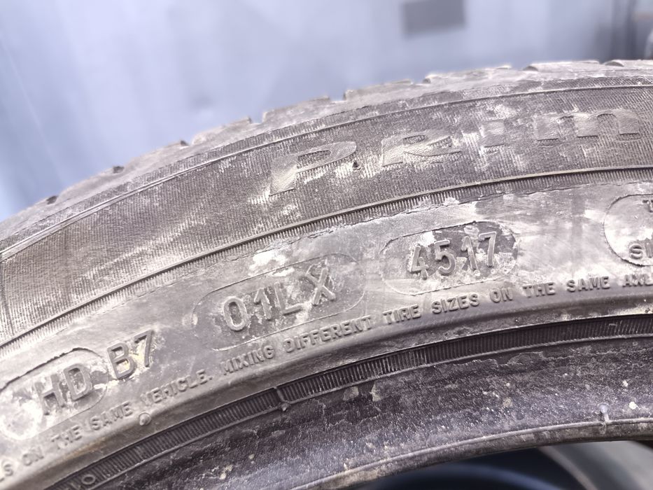 Anvelope vara 245 45 18 Michelin runflat 2017 6.3mm