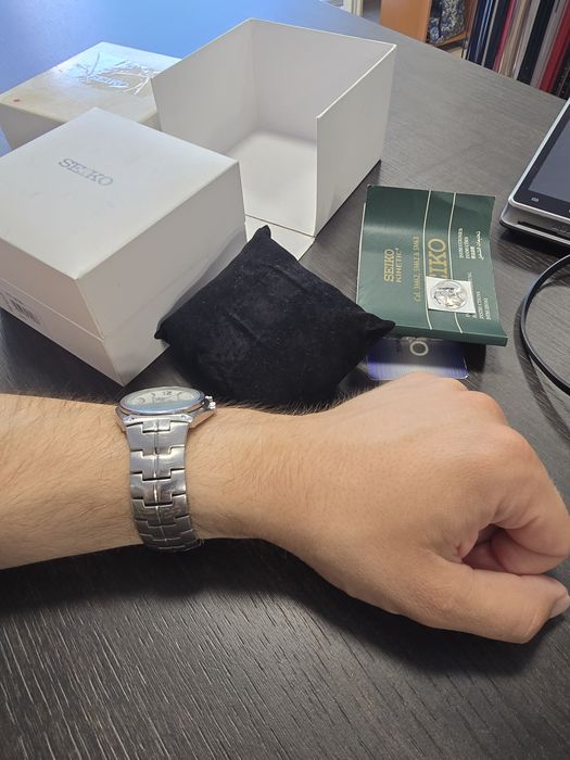 Seiko Kinetic 5M62-0AJ0 – Full Set – Stare foarte bună – Celulă de energie nouă