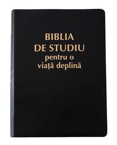 Biblia de studiu pentru o viata deplina cu coperta neagra fara fermoar